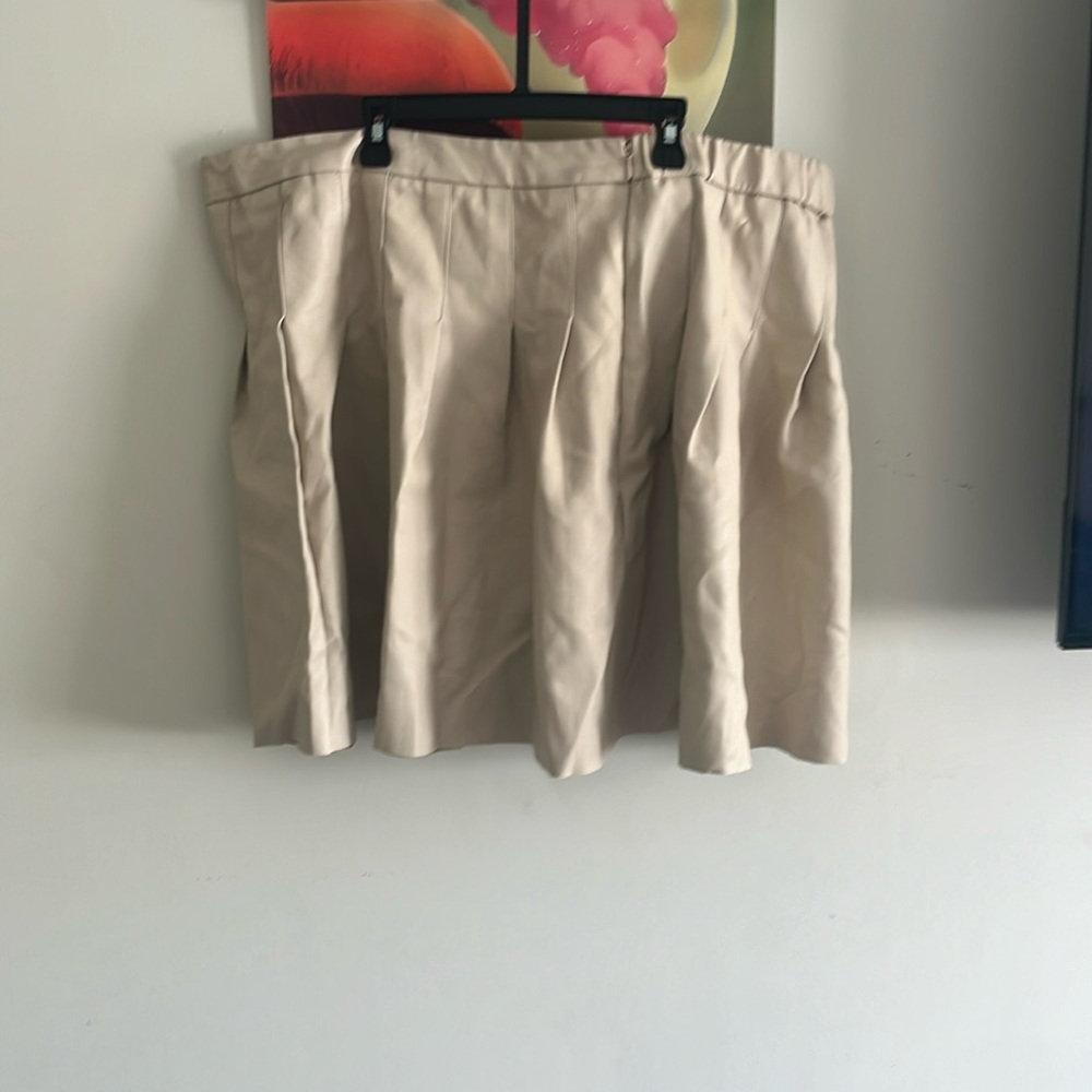 Eloquii, faux leather tan skirt, Size: 18 (NWT)